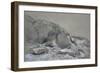 Rocks and Sea, Isle of Wight, (Drawing)-Augustus Wall Callcott-Framed Giclee Print