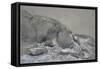 Rocks and Sea, Isle of Wight, (Drawing)-Augustus Wall Callcott-Framed Stretched Canvas