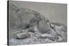 Rocks and Sea, Isle of Wight, (Drawing)-Augustus Wall Callcott-Stretched Canvas