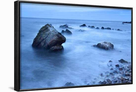 Rocks and Sea on the Fife Coast Near St. Andrews, Fife, Scotland, United Kingdom, Europe-Mark-Framed Photographic Print