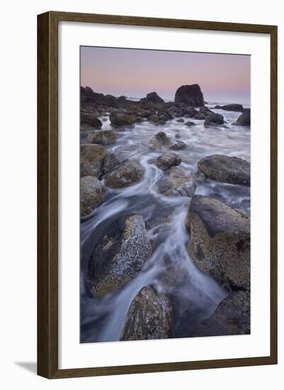 Rocks and Sea Stacks at Dawn, Ecola State Park, Oregon, United States of America, North America-James Hager-Framed Photographic Print