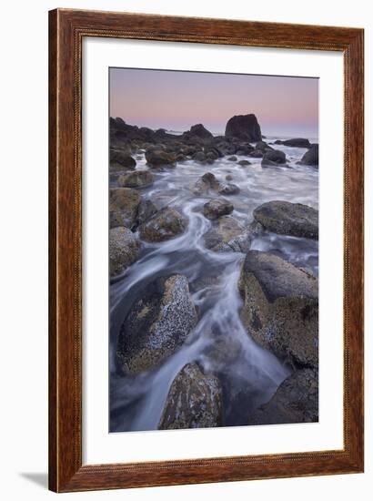 Rocks and Sea Stacks at Dawn, Ecola State Park, Oregon, United States of America, North America-James Hager-Framed Photographic Print