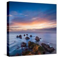 Rocks and Sea Stacks at Nugget Point Otago New Zealand, Sunrise-Travellinglight-Stretched Canvas