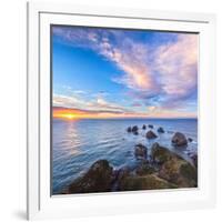 Rocks and Sea Stacks at Nugget Point, Otago, New Zealand-Travellinglight-Framed Photographic Print