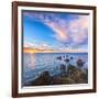 Rocks and Sea Stacks at Nugget Point, Otago, New Zealand-Travellinglight-Framed Photographic Print