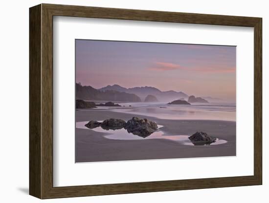 Rocks and Sea Stacks at Sunset, Ecola State Park, Oregon, United States of America, North America-James Hager-Framed Photographic Print
