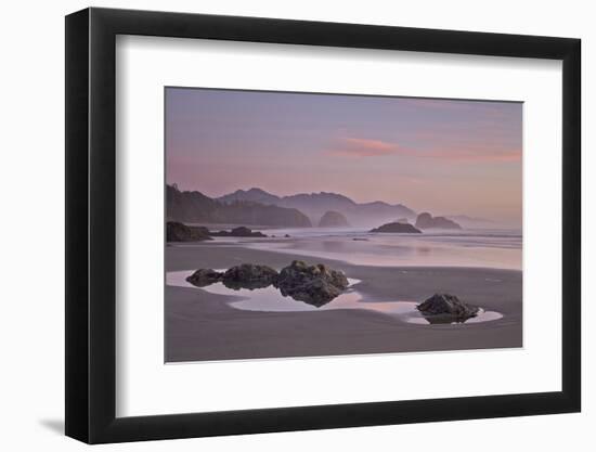 Rocks and Sea Stacks at Sunset, Ecola State Park, Oregon, United States of America, North America-James Hager-Framed Photographic Print