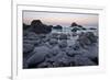 Rocks and Sea Stacks in the Surf at Dawn, Ecola State Park, Oregon, Usa-James Hager-Framed Photographic Print