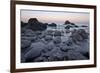 Rocks and Sea Stacks in the Surf at Dawn, Ecola State Park, Oregon, Usa-James Hager-Framed Photographic Print