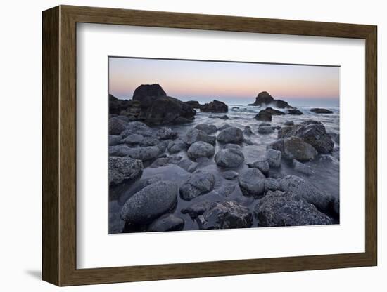 Rocks and Sea Stacks in the Surf at Dawn, Ecola State Park, Oregon, Usa-James Hager-Framed Photographic Print