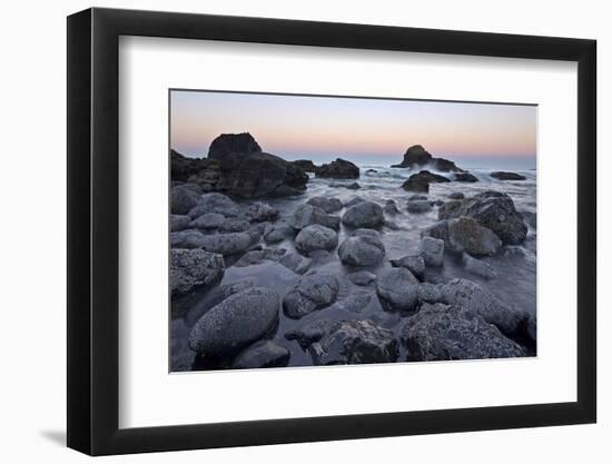 Rocks and Sea Stacks in the Surf at Dawn, Ecola State Park, Oregon, Usa-James Hager-Framed Photographic Print