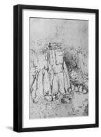 'Rocks and Stream', c1480 (1945)-Leonardo Da Vinci-Framed Giclee Print