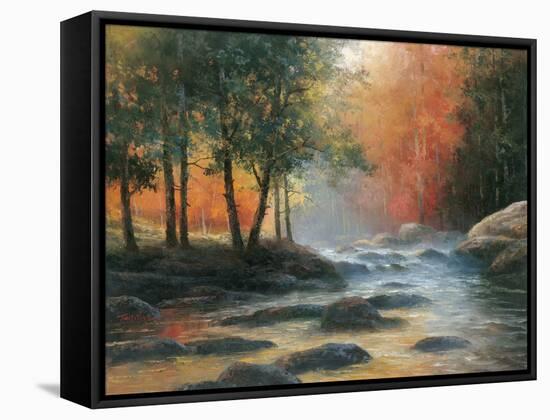 Rocks and Stream-YC Chiu-Framed Stretched Canvas