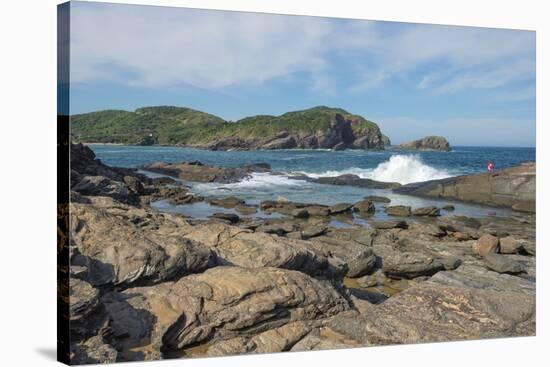 Rocks and Waves at Ponta Da Lagoinha, Buzios, Rio De Janeiro State, Brazil, South America-Gabrielle and Michel Therin-Weise-Stretched Canvas