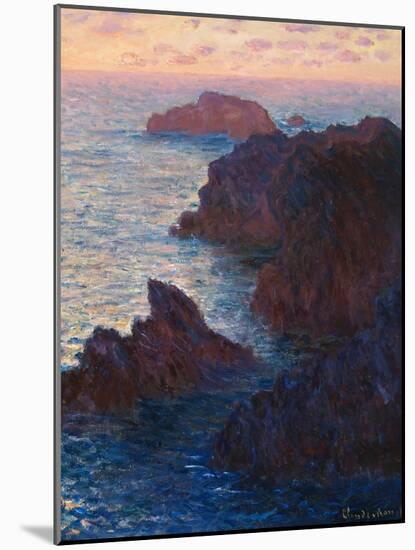 Rocks at Bell-Ile, Port-Domois, 1886-Claude Monet-Mounted Premium Giclee Print