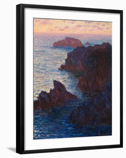 Rocks at Bell-Ile, Port-Domois, 1886-Claude Monet-Framed Giclee Print