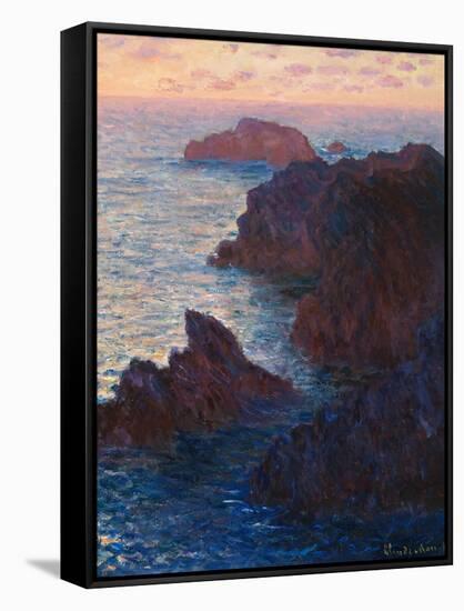 Rocks at Bell-Ile, Port-Domois, 1886-Claude Monet-Framed Stretched Canvas