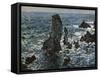 Rocks at Belle Isle-Claude Monet-Framed Stretched Canvas