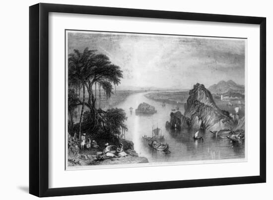 Rocks at Colgong on the Ganges, India, 1838-Edward Goodall-Framed Giclee Print