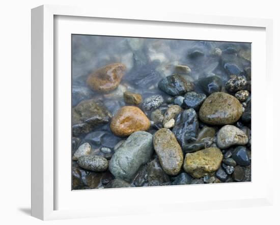 Rocks at edge of river, Eagle Falls, Snohomish County, Washington State, USA-Corey Hilz-Framed Photographic Print