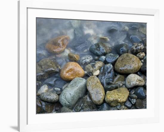 Rocks at edge of river, Eagle Falls, Snohomish County, Washington State, USA-Corey Hilz-Framed Photographic Print