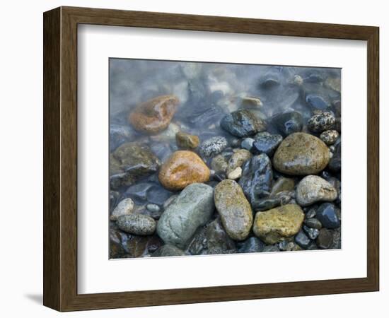 Rocks at edge of river, Eagle Falls, Snohomish County, Washington State, USA-Corey Hilz-Framed Photographic Print