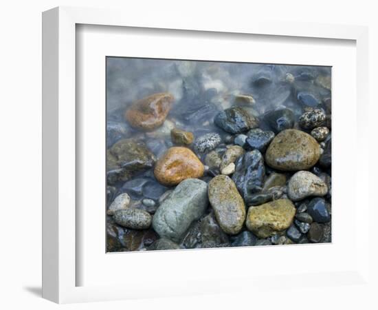 Rocks at edge of river, Eagle Falls, Snohomish County, Washington State, USA-Corey Hilz-Framed Photographic Print