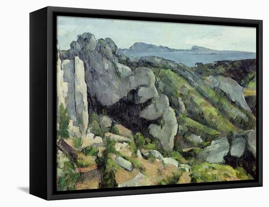 Rocks at L'Estaque, 1879-82-Paul Cézanne-Framed Stretched Canvas