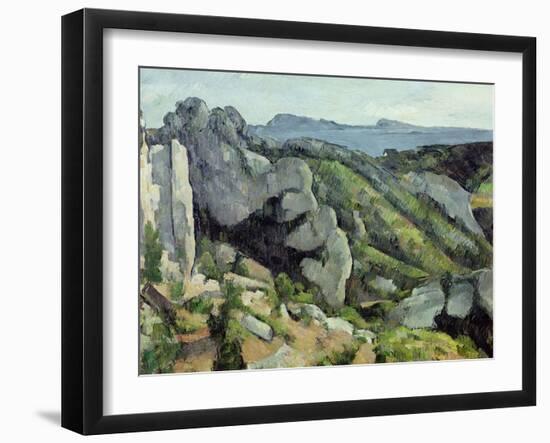 Rocks at L'Estaque, 1879-82-Paul Cézanne-Framed Giclee Print