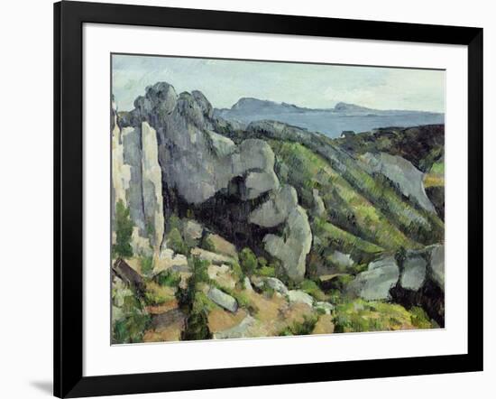 Rocks at L'Estaque, 1879-82-Paul Cézanne-Framed Giclee Print