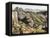 Rocks at L'Estaque-Paul Cézanne-Framed Stretched Canvas