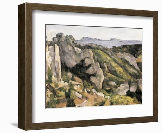 Rocks at L'Estaque-Paul Cézanne-Framed Art Print