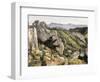 Rocks at L'Estaque-Paul Cézanne-Framed Art Print