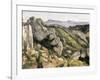 Rocks at L'Estaque-Paul Cézanne-Framed Art Print