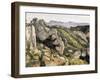 Rocks at L'Estaque-Paul Cézanne-Framed Art Print