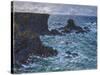 Rocks at Port Coton, the Lion Rock, 1886-Claude Monet-Stretched Canvas