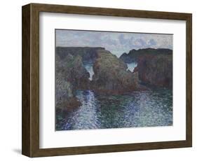 Rocks at Port-Goulphar, Belle-Île, 1886-Claude Monet-Framed Giclee Print