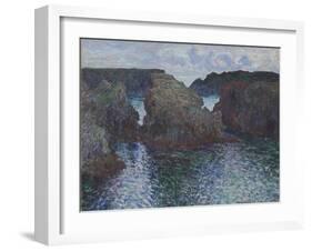 Rocks at Port-Goulphar, Belle-Île, 1886-Claude Monet-Framed Giclee Print