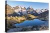 Rocks at the Fuorcla Surlej, Piz Roseg (3937M) and Piz Bernina (4048M) in the Background, Surlej-P. Kaczynski-Stretched Canvas