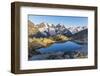 Rocks at the Fuorcla Surlej, Piz Roseg (3937M) and Piz Bernina (4048M) in the Background, Surlej-P. Kaczynski-Framed Photographic Print