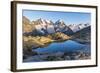 Rocks at the Fuorcla Surlej, Piz Roseg (3937M) and Piz Bernina (4048M) in the Background, Surlej-P. Kaczynski-Framed Photographic Print