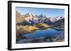 Rocks at the Fuorcla Surlej, Piz Roseg (3937M) and Piz Bernina (4048M) in the Background, Surlej-P. Kaczynski-Framed Photographic Print