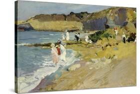 Rocks at the Lighthouse, Biarritz, 1906-Joaquin Sorolla y Bastida-Stretched Canvas