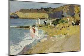 Rocks at the Lighthouse, Biarritz, 1906-Joaquin Sorolla y Bastida-Mounted Giclee Print