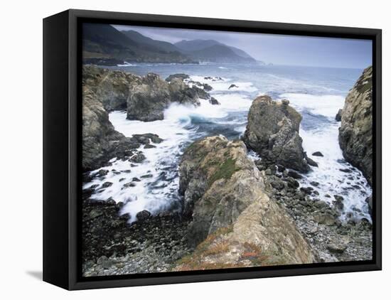 Rocks, Big Sur Coast, California, United States of America, North America-Colin Brynn-Framed Stretched Canvas