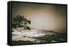 Rocks by Water-Pixie Pics-Framed Stretched Canvas