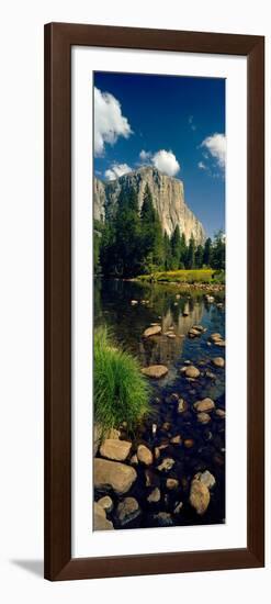 Rocks in a Lake with Mountain in the Background-null-Framed Photographic Print