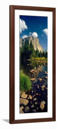 Rocks in a Lake with Mountain in the Background-null-Framed Photographic Print