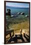 Rocks in a lake with mountain range in the background, Lake Tahoe, California, USA-Panoramic Images-Framed Photographic Print