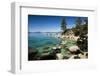 Rocks in a lake with mountain range in the background, Lake Tahoe, California, USA-Panoramic Images-Framed Photographic Print